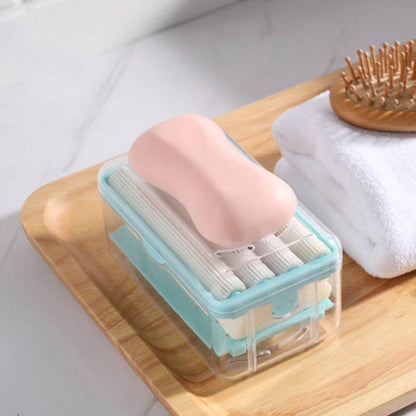 MAPPERZ Soap Dish with Drain Multifunctional Soap Dish Soap Cleaning Storage Foaming Box for Home Bathroom Kitchen Keep Soap Dry& Easy to Clean