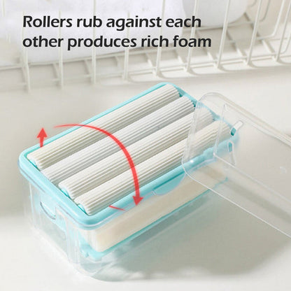 MAPPERZ Soap Dish with Drain Multifunctional Soap Dish Soap Cleaning Storage Foaming Box for Home Bathroom Kitchen Keep Soap Dry& Easy to Clean